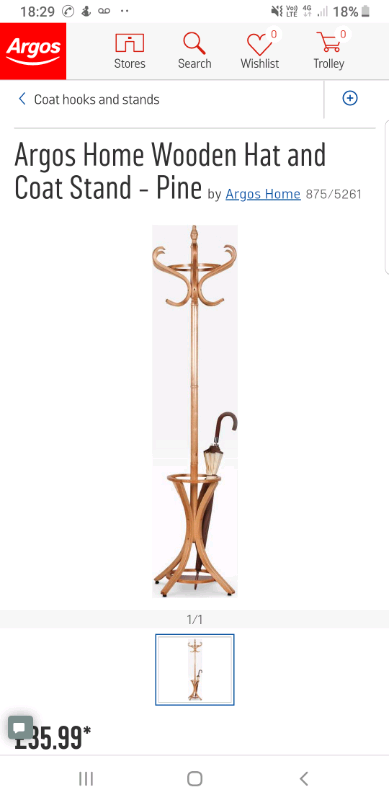 argos hat and coat stand
